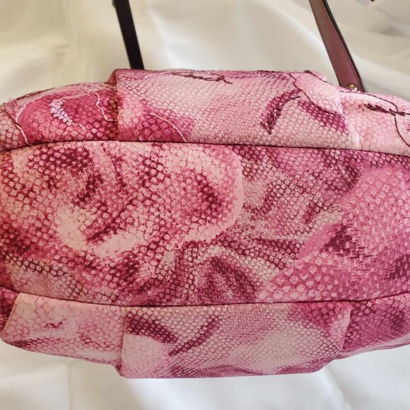 Coach Madison Floral Opa Sophia Shoulder Bag shades of pink and metallic gold - Picture 5 of 16